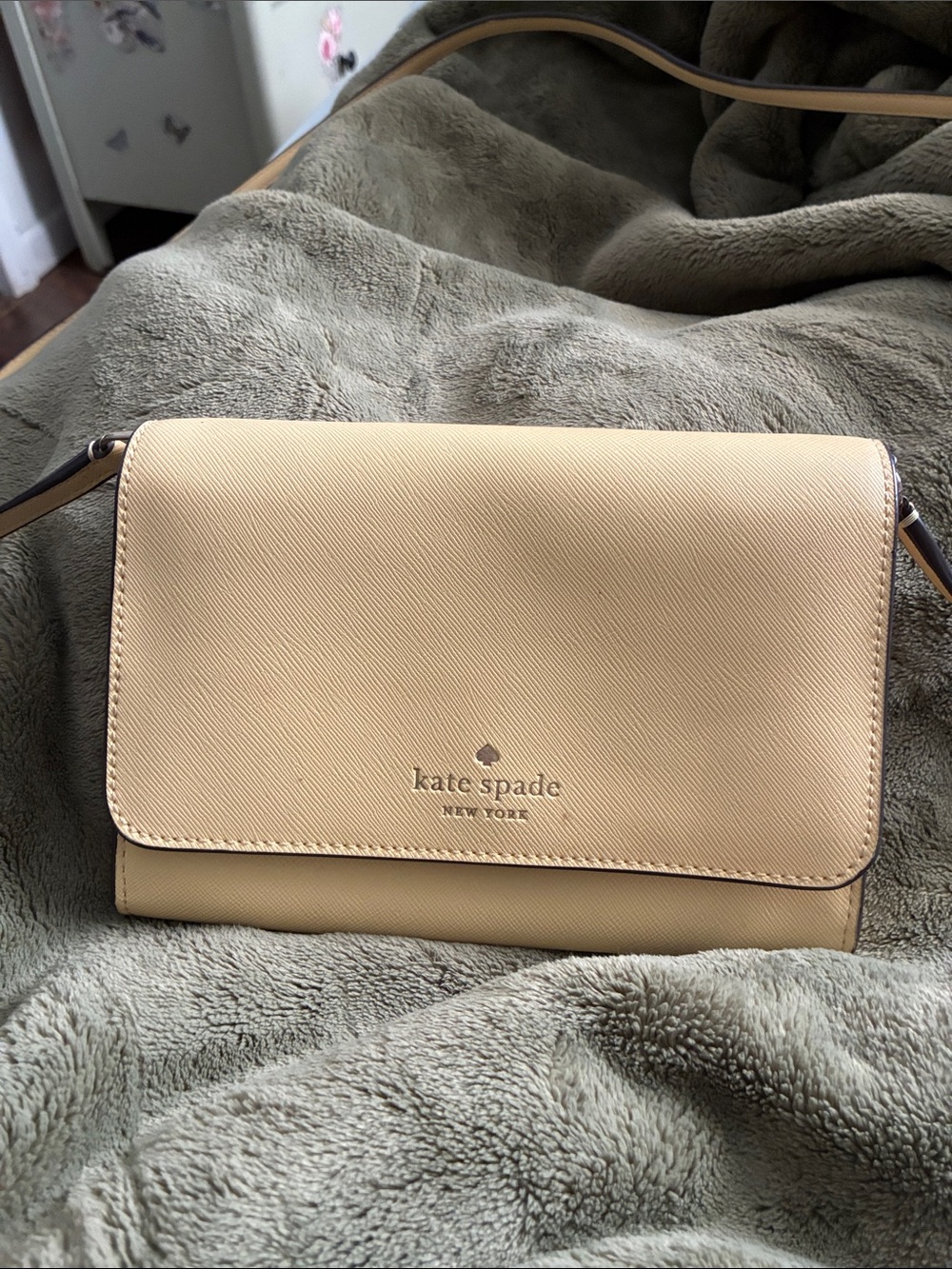 kate spade Yellow  Saffiano Leather Crossbody Bag